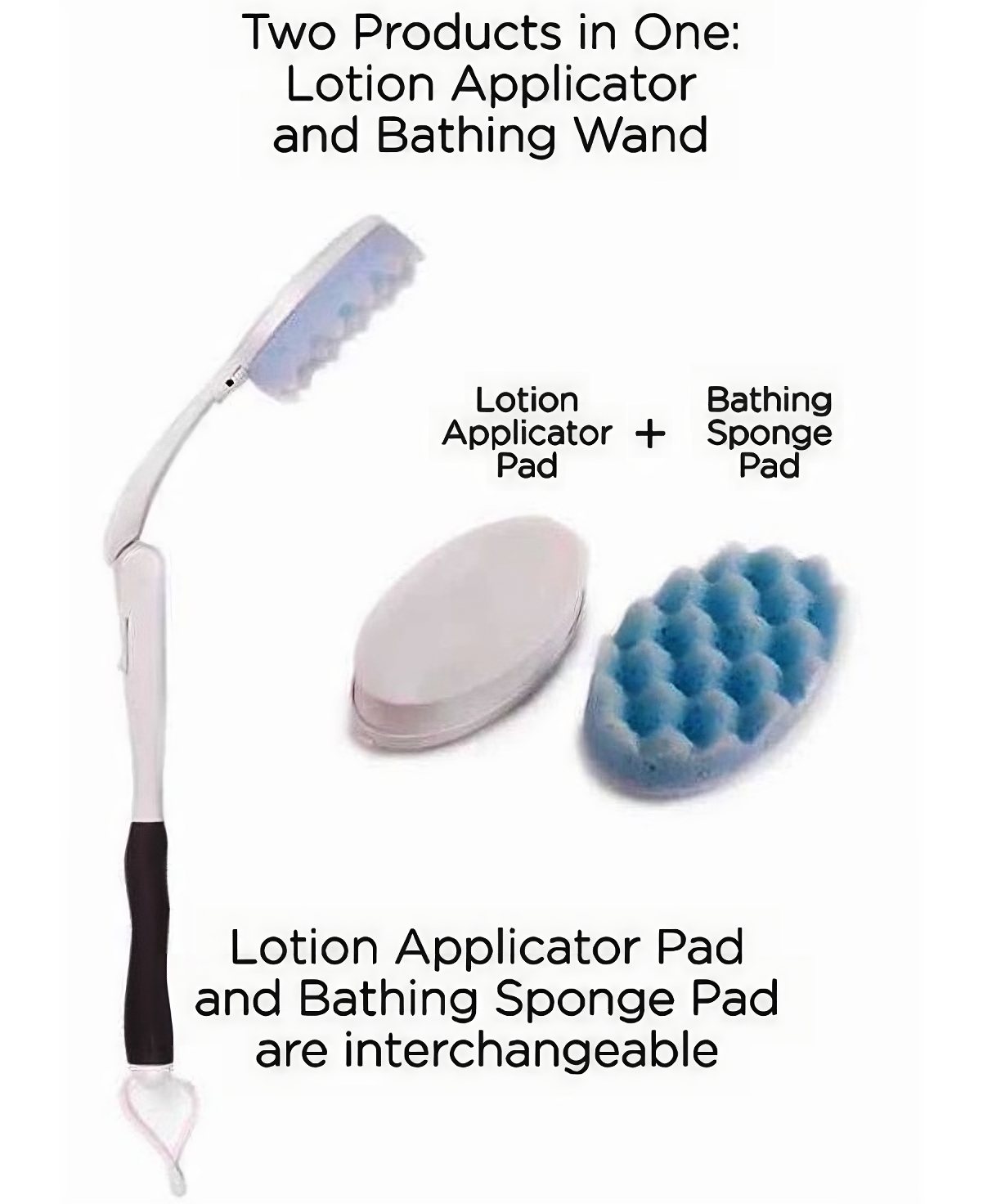 Juvo Long Handle Bath Wand and Lotion Applicator