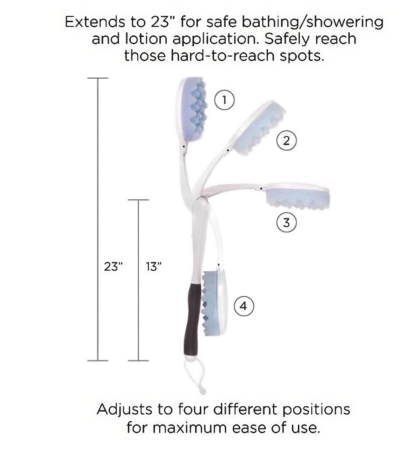 Juvo Long Handle Bath Wand and Lotion Applicator