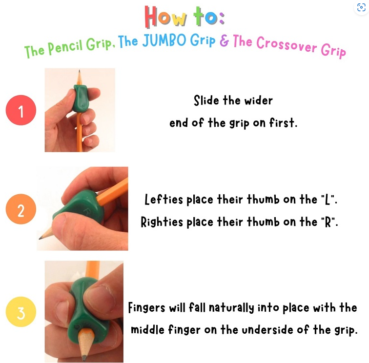 The Original Pen, Pencil, and Art Grip - Bag of 6