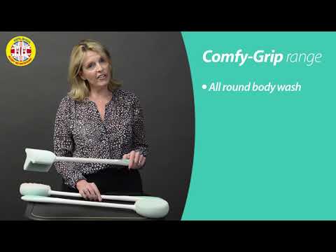 Helping Hand Comfi-Grip Foot Scrub Sponge : long handle toe and