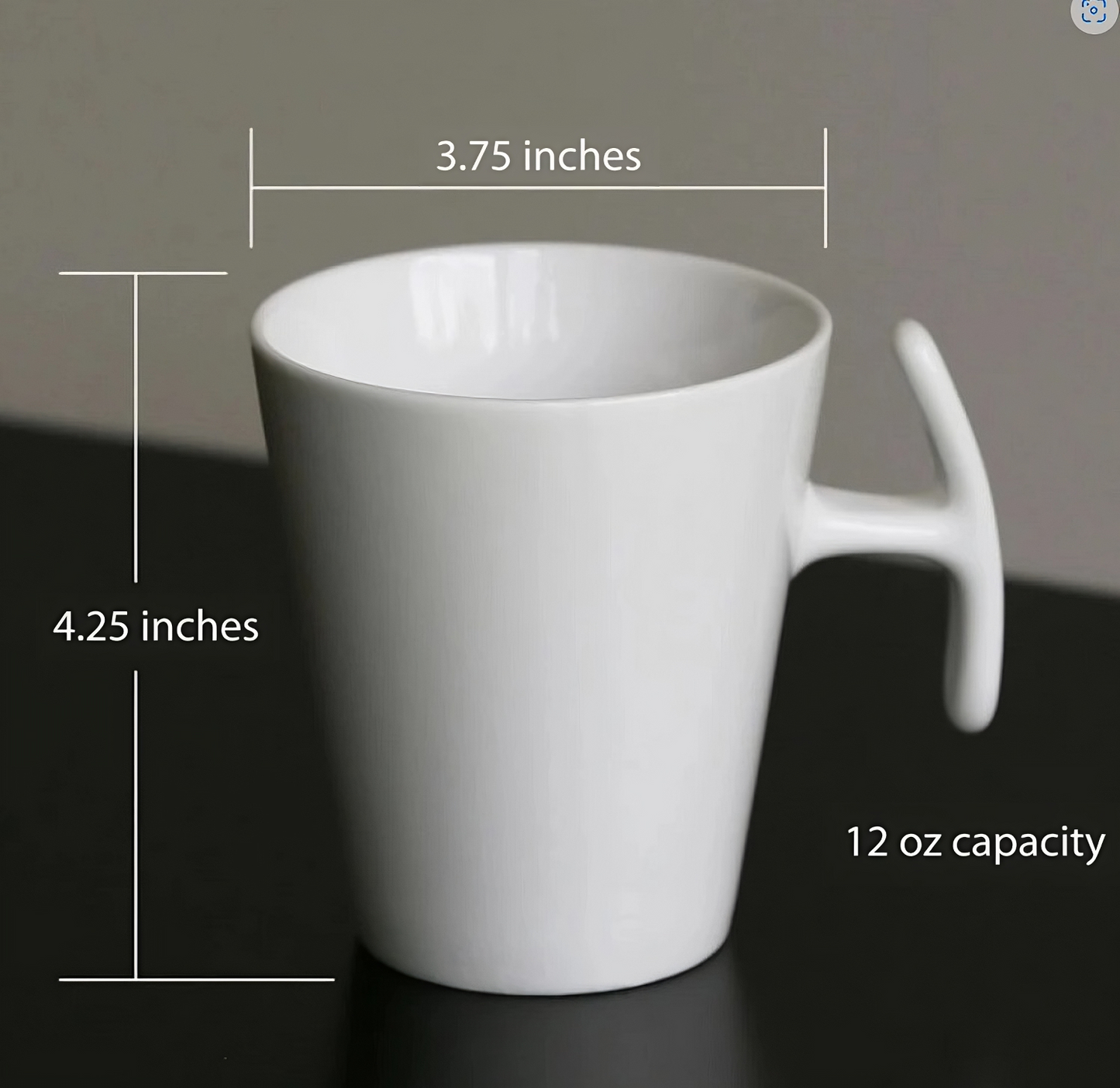 T Handle Coffee Mugs 2 pack